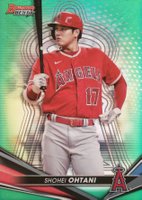 2022 Bowman's Best #25 Shohei Ohtani Green Refractor Baseball Card