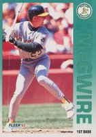 1992 Fleer #262 Mark McGwire Baseball Card