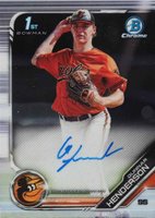 2019 Bowman Draft Chrome Draft Picks Autograph #CDAGH Gunnar Henderson Baseball Card
