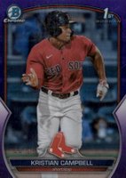 2023 Bowman Draft #BDC125 Kristian Campbell Chrome-Purple Baseball Card