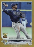 2022 Topps Update #US42 Wander Franco Gold Foil Baseball Card