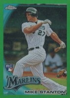 2010 Topps Chrome #190 Mike Stanton Green Refractor Baseball Card