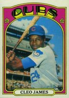 1972 Topps #117y Cleo James Yellow under 'C' & 'S' Baseball Card