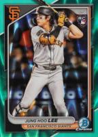 2024 Bowman Chrome #67 Jung Hoo Lee Aqua Raywave Baseball Card