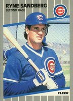 1989 Fleer Glossy #437 Ryne Sandberg Baseball Card