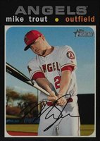 2020 Topps Heritage #466 Mike Trout Silver Baseball Card