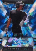 2019 Leaf Metal Draft Autographs #BAJD1 Jasson Dominguez Purple Crystals Baseball Card