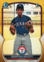 2023 Bowman Chrome Prospects #BCP189 Sebastian Walcott Gold Baseball Card