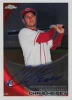 2010 Topps Chrome #192 Chris Heisey Autograph Baseball Card