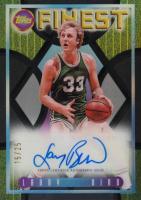 2023 Topps Finest Flashback Autographs #FLALB Larry Bird Black Refractor Basketball Card