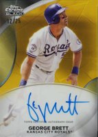 2024 Topps Chrome Black Ivory Autographs #GB George Brett Gold Trim Refractor Baseball Card