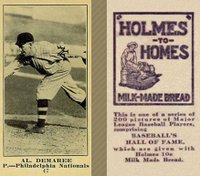 1916 Holmes for Homes Bread #47 Al Demaree Baseball Card