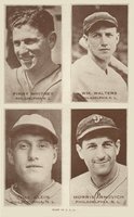 1938 Exhibits Four-on-one # Whitney/Walters/Klein/Arnovich Baseball Card