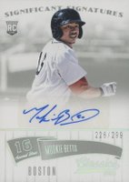 2014 Panini Classics Significant Signatures #56 Mookie Betts Silver Baseball Card