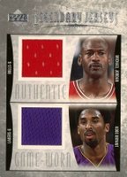 2001 Upper Deck Legends Legendary Jerseys #MJ/KB-J Michael Jordan/Kobe Bryant Basketball Card