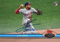 2021 Topps Stadium Club #97 Luis Garcia Design Variation-Autograph Baseball Card