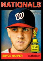 2013 Topps Heritage  #440 Bryce Harper Portrait, With Hat-Black Border Baseball Card