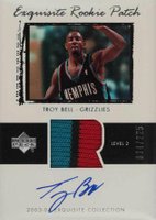 2003 Upper Deck Exquisite Collection #66 Troy Bell Autograph Patch (225) Basketball Card