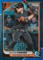 2024 Bowman Mega Box Chrome #31 Colton Cowser Blue Refractor Baseball Card