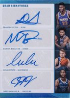 2018 Panini Dominion Rookie Quad Signatures #TOP4 Ayton/Bagley III/Doncic/Jackson Jr. Platinum 1/1 Basketball Card