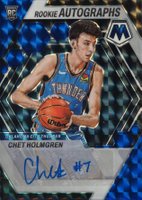 2022 Panini Mosaic Rookie Autographs Mosaic #RAHOL Chet Holmgren Blue Basketball Card