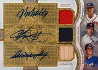 2018 Topps Triple Threads Autograph Relic Combo #JCD Jones/Murphy/Smoltz Silver Baseball Card