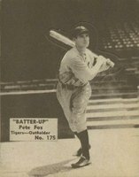 1934 Batter Up #175 Pete Fox Baseball Card