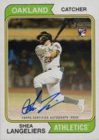 2023 Topps Heritage Real One Autographs #ROASL Shea Langeliers Baseball Card
