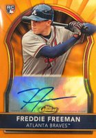 2011 Finest #72 Freddie Freeman Orange Refractor-Autograph Baseball Card