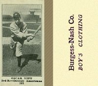 1916 Burgess-Nash Co. #181 Oscar Vitt Baseball Card