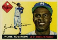 1955 Topps #50e Jackie Robinson Partial Diamond Baseball Card