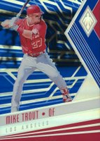 2018 Panini Chronicles Phoenix #7 Mike Trout Blue Baseball Card