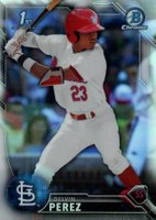2016 Bowman Draft  #BDC31 Delvin Perez Chrome-Refractor Baseball Card