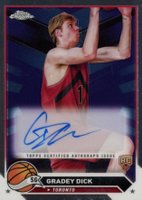 2023 Topps Chrome Topps Chrome Autographs #CGGD Gradey Dick Basketball Card