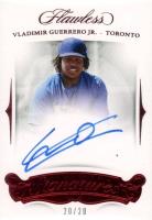 2018 Panini Flawless Flawless Signatures #FS-VGJ Vladimir Guerrero Jr. Ruby Baseball Card