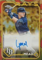 2024 Topps Gilded Collection Topps Chrome Gold Autographs #CGACM Curtis Mead Rose Gold/Gold Baseball Card