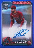 2024 Topps Chrome Rookie Autographs #RAJLA Jordan Lawlar Purple Refractor Baseball Card