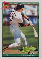1991 Topps #700 Jose Canseco Baseball Card