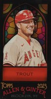 2023 Topps Allen & Ginter #359 Mike Trout Mini-Stained Glass Baseball Card