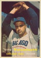 1957 Topps #74 Vito Valentinetti Baseball Card