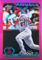 2024 Topps Chrome #200 Mike Trout Pink Refractor Baseball Card