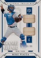 2019 Panini National Treasures Game Gear Materials #MP Mike Piazza Dual Baseball Card
