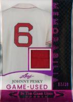 2024 Leaf in the Game Used Memorabilia #GUM31 Johnny Pesky Pink Holo Baseball Card