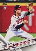 2017 Topps Update #US247 Dansby Swanson Fielding Baseball Card