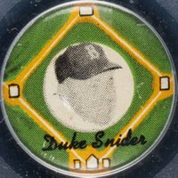 1956 Yellow Basepath Pin # Duke Snider Baseball Card