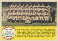 1958 Topps #174 A's Team Baseball Card