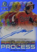 2023 Bowman Chrome Prospect Process Autograph #PRSJH Jackson Holliday Baseball Card