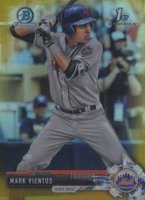 2017 Bowman Draft #BDC139 Mark Vientos Chrome-Gold Refractor Baseball Card