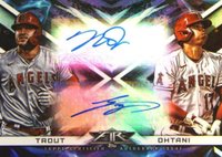 2022 Topps Fire Dual Autographs #DATO Mike Trout/Shohei Ohtani Baseball Card