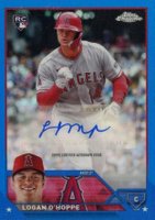 2023 Topps Chrome Update Autograph #ACLOH Logan O'Hoppe Blue Baseball Card
